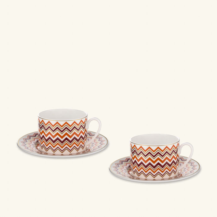 missoni home iconic tea cup   saucer multicolor