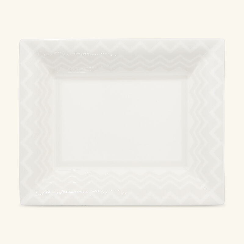 ZIG ZAG Tody Tray Rectangular Large White missoni home zig zag tody tray rectangular large white