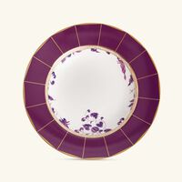 bernardaud prunus soup plate round purple 19cm