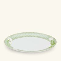 bernardaud praiana serving platter oval green 38cm