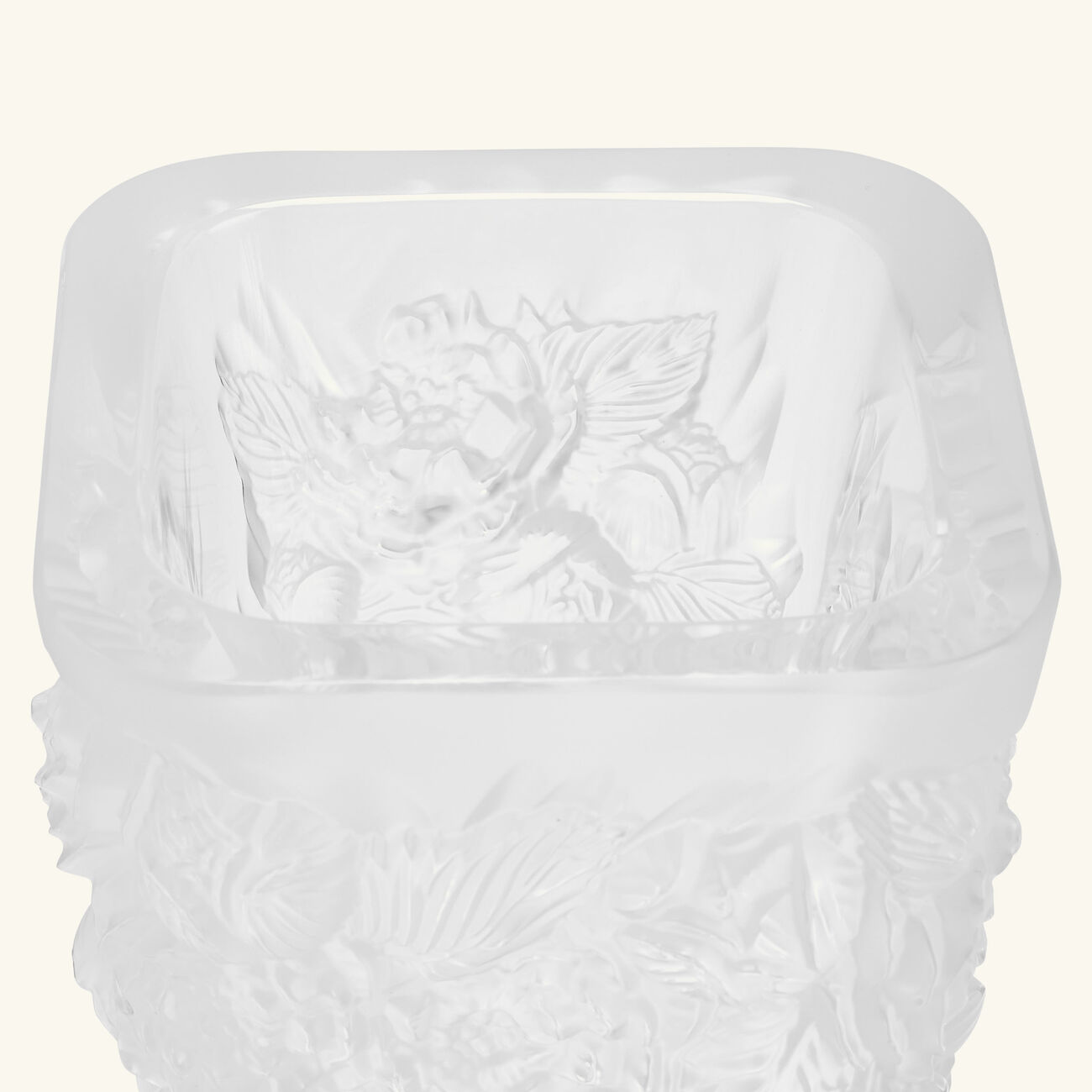 lalique pivoines vase mini clear