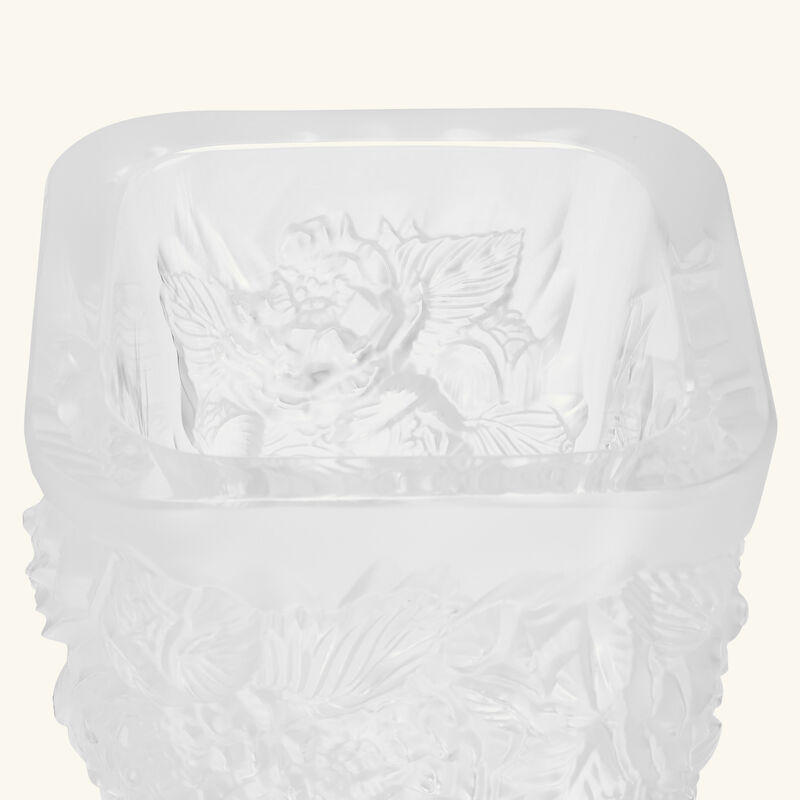lalique pivoines vase mini clear