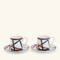 Nastri Coffee Cup & Saucer Pattern Set Of 2 missoni home nastri coffee cup saucer pattern set of 2