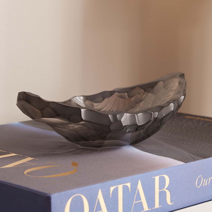 lalique terramineral silex centerpiece small grey