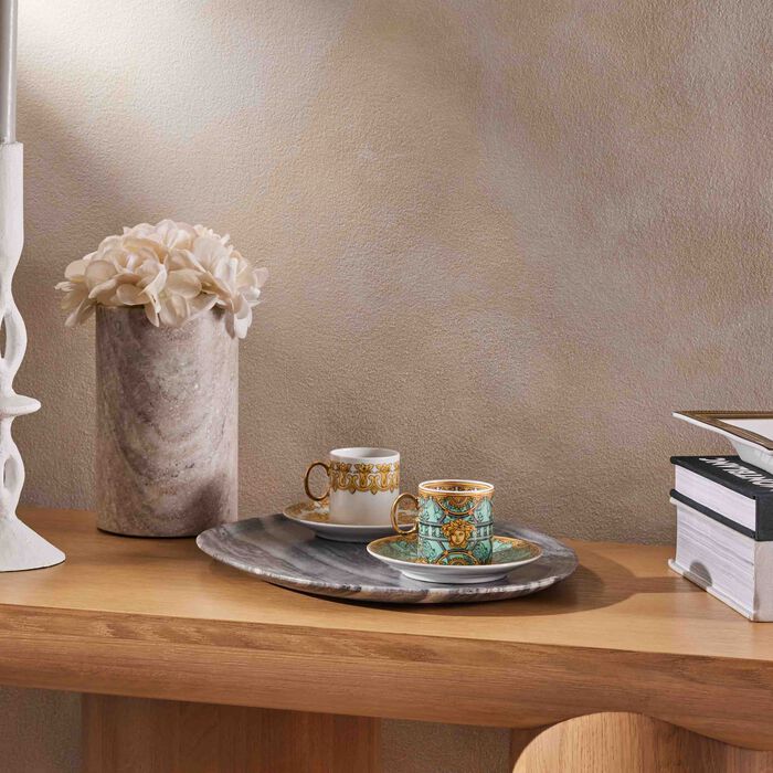 versace scala del palazzo coffee cup   saucer green