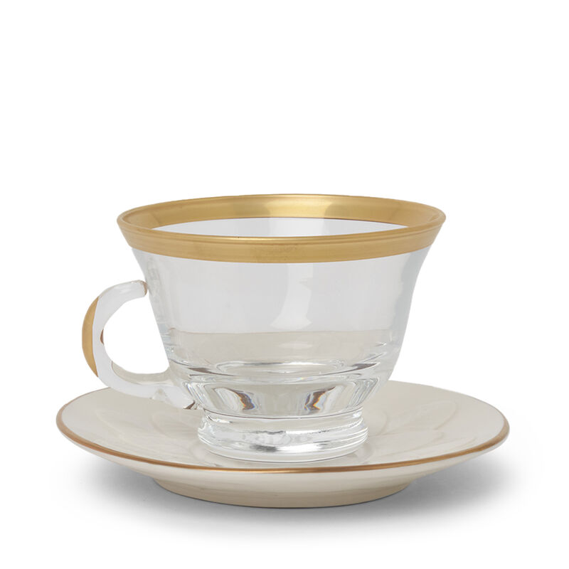 Peacock Cappuccino Cup and Saucer, large