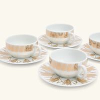 silsal tamrah by razan alazzouni tea cup   saucer gold set of 6