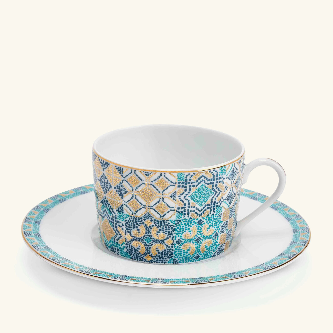 haviland portofino tea cup   saucer blue set of 4