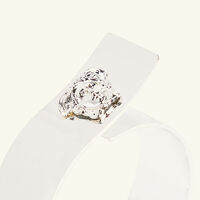 طقم حلقات مناديل المائدة ميدوزا مطلي بالفضة - 4 قطع فيرساتشي طقم حلقات مناديل المائدة ميدوزا مطلي بالفضة 4 قطع