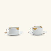 Kintsugi Tea Cup & Saucer Gold Set Of 2 bernardaud kintsugi tea cup saucer gold set of 2