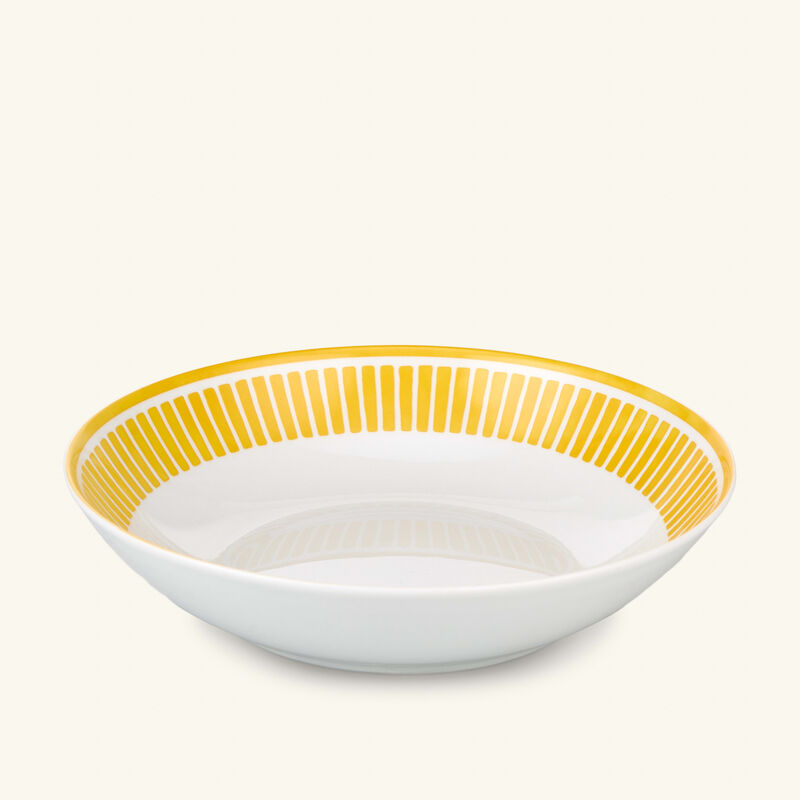 christofle malmaison riviera soup cereal pasta bowl round yellow 19 cm