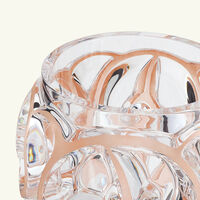 lalique tourbillons vase round medium pink