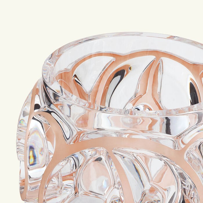 lalique tourbillons vase round medium pink