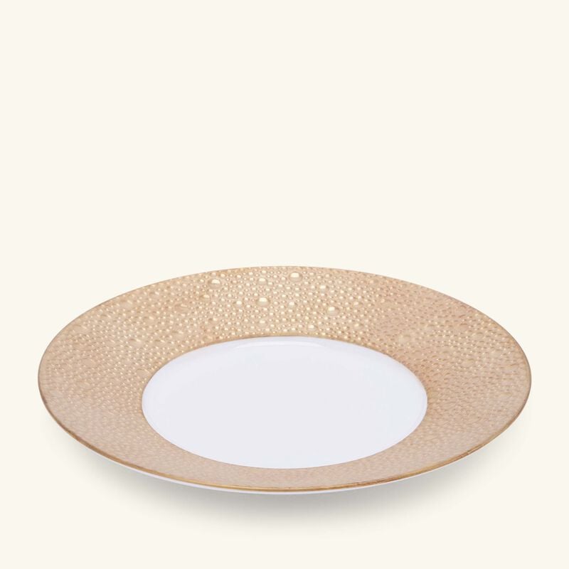 bernardaud ecume bread   butter plate round gold 16cm