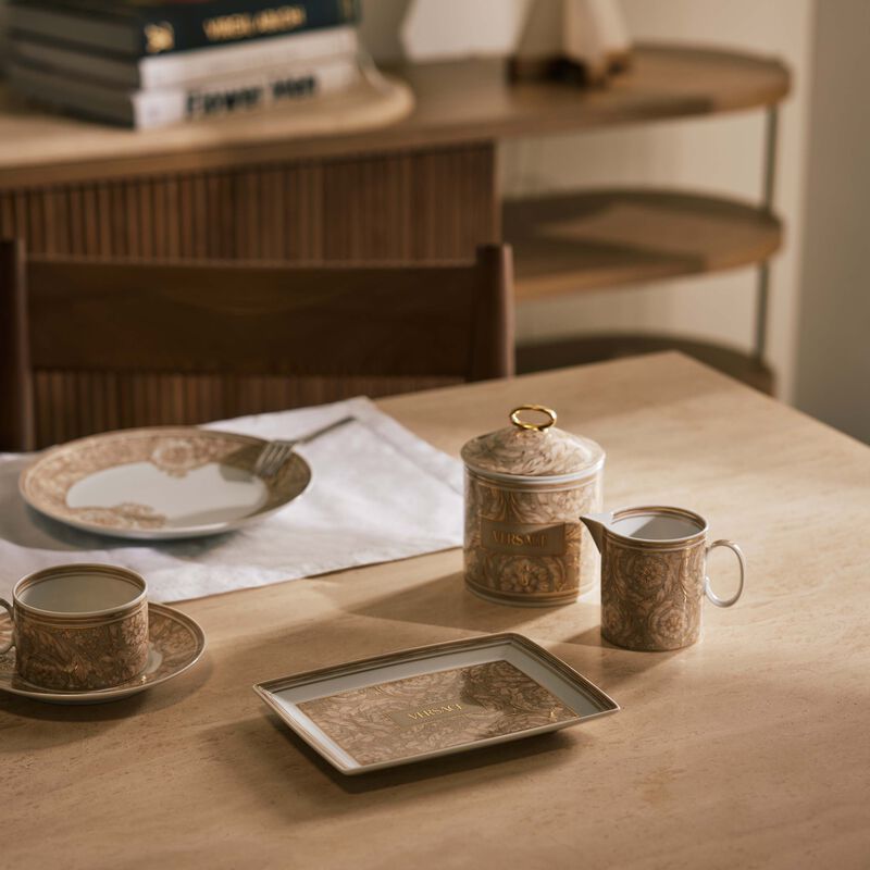 versace barocco beige serving platter 18 cm