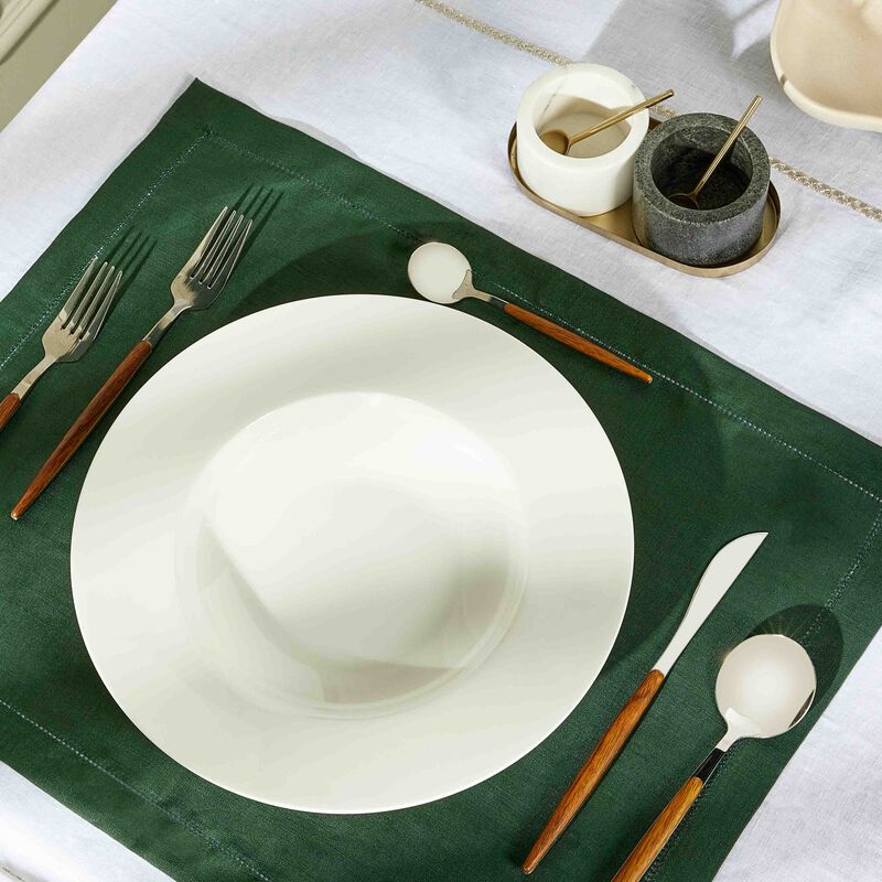 Feliz Placemat Dark Green Set Of 6 catherine denoual feliz placemat dark green set of 6