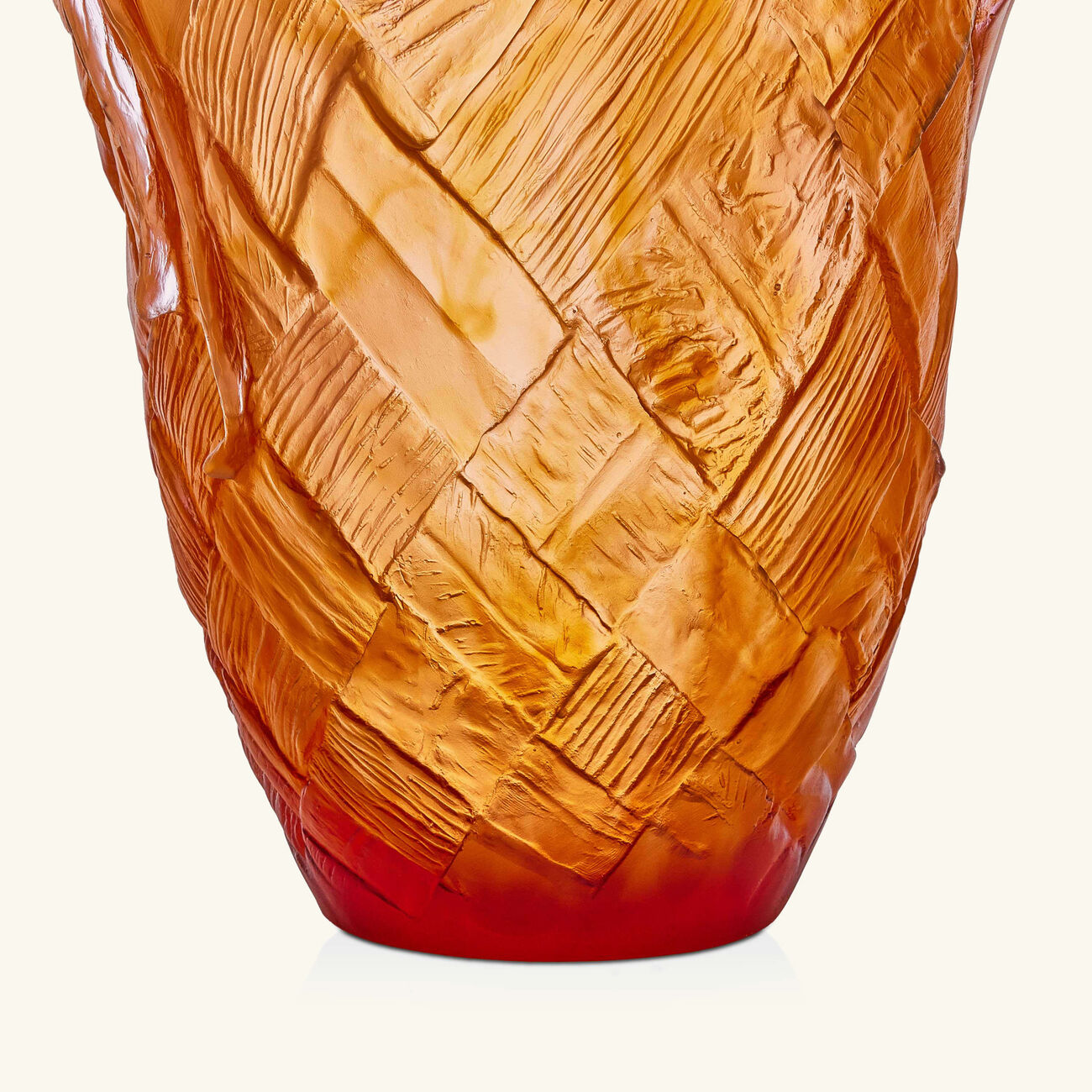 daum tressage paradis vase large orange