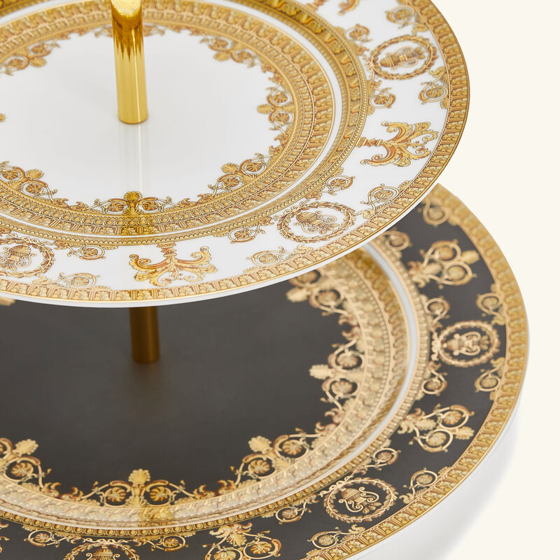 versace i love baroque etagere cake stand 2 tier black
