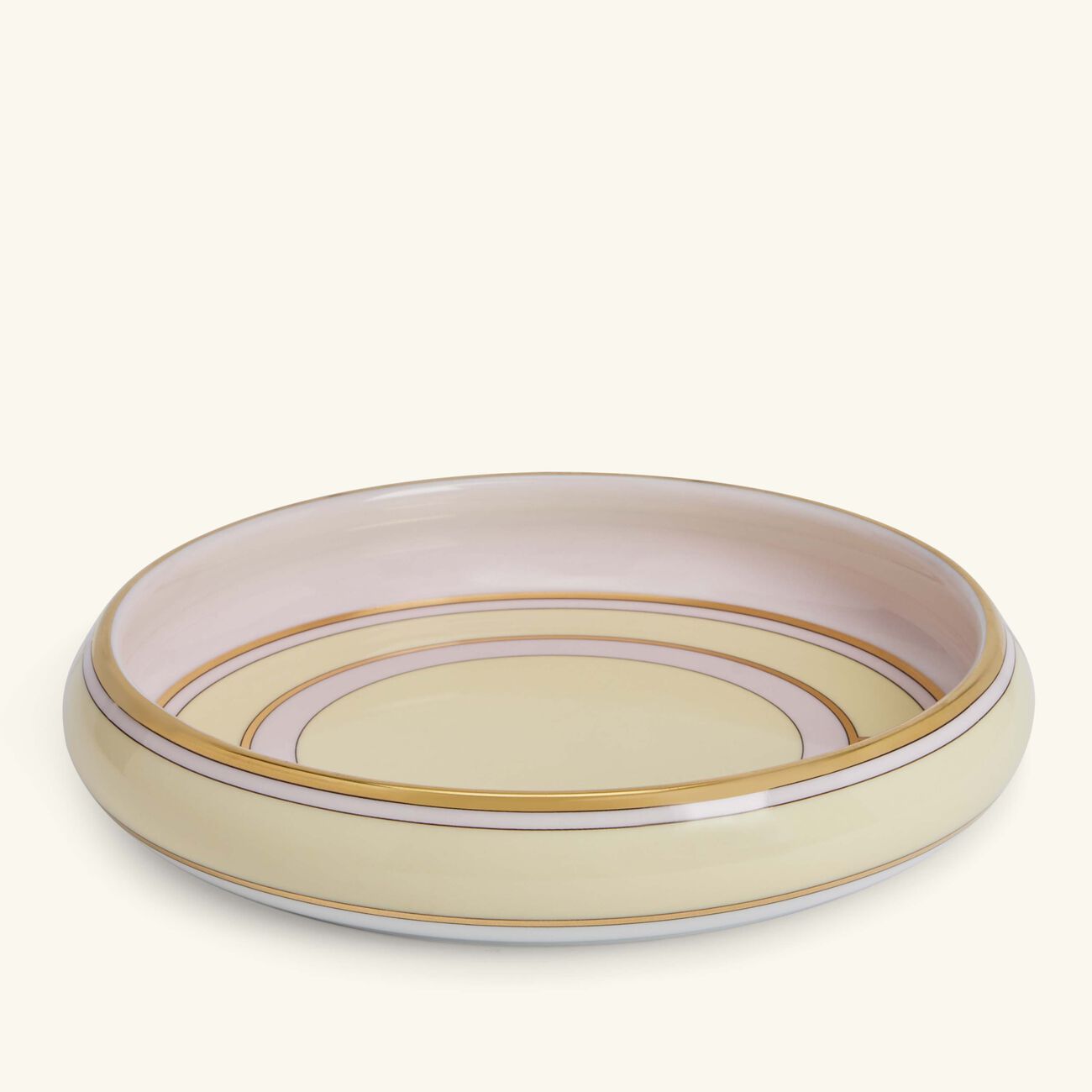 ginori 1735 diva serving platter round yellow 17cm