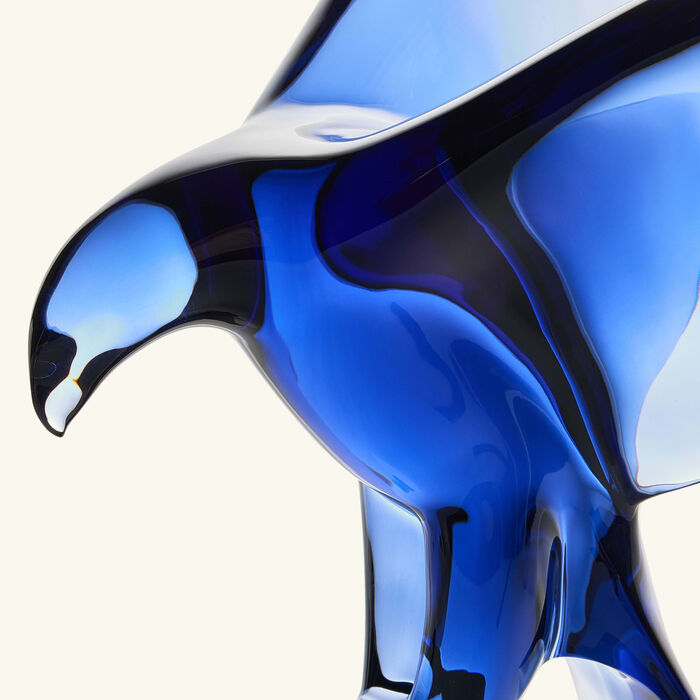 baccarat imperator eagle sculpture medium blue