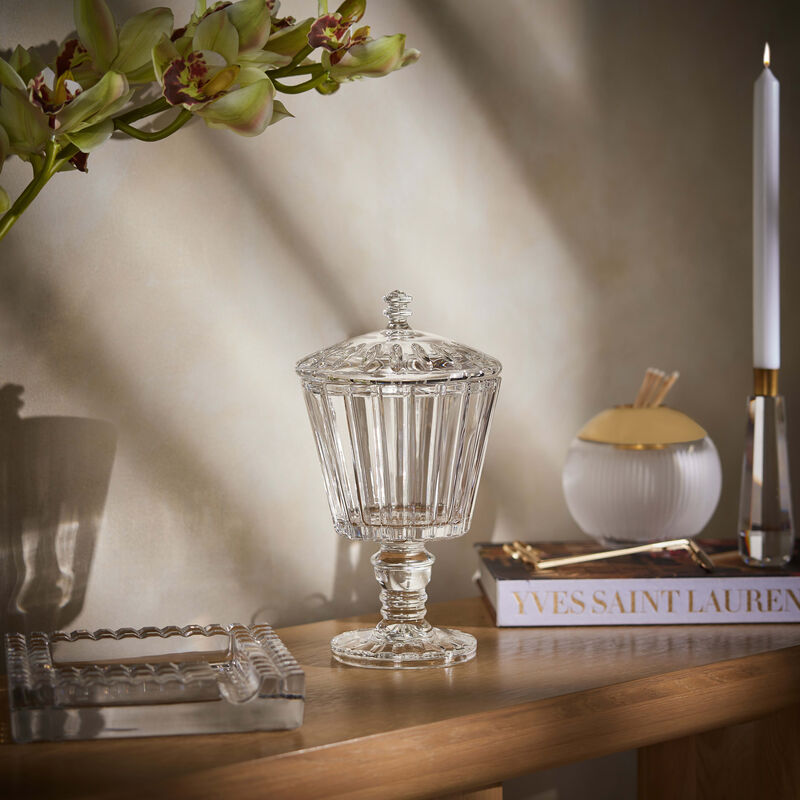 mario cioni   c canette footed potiche clear