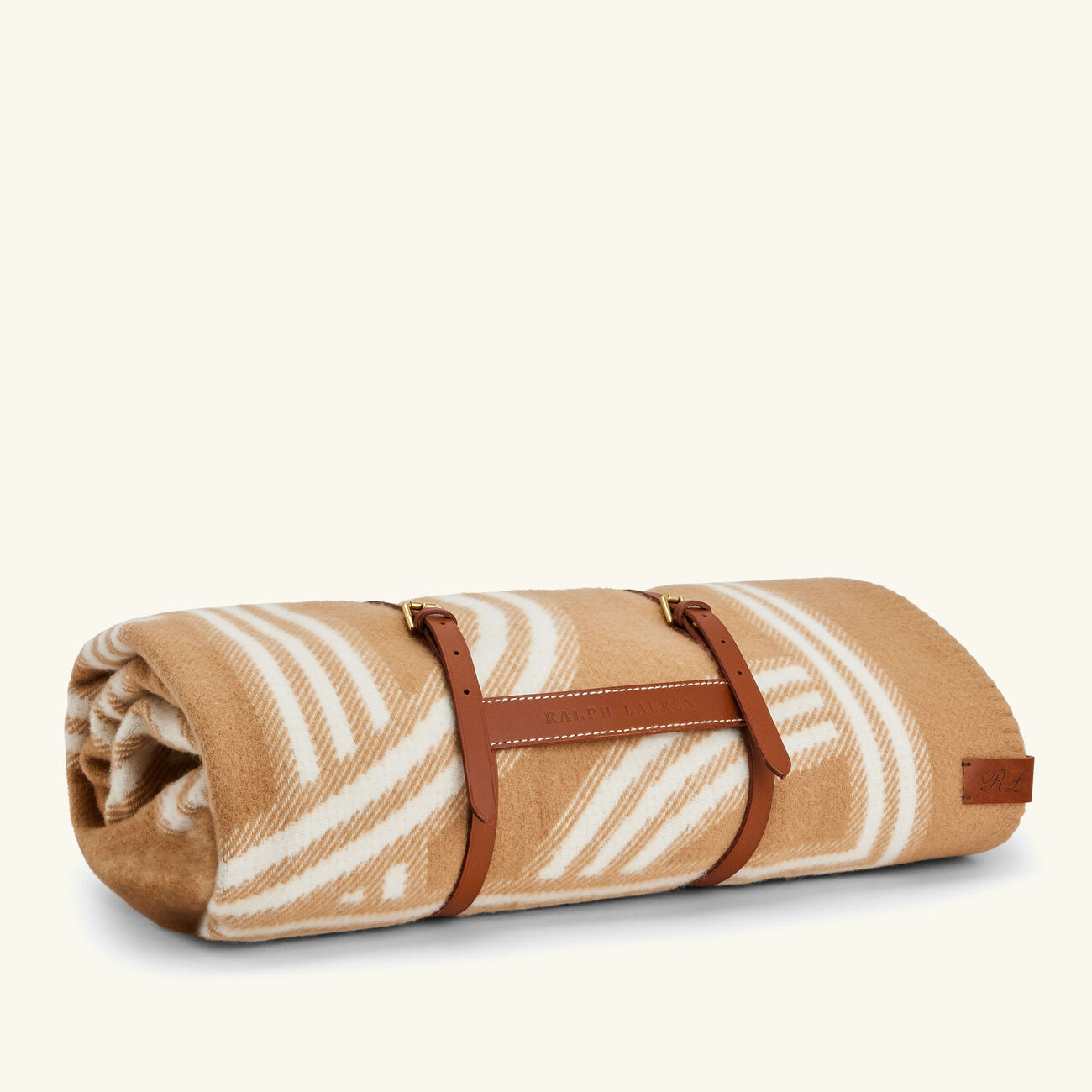 رالف لورين هوم بطانية بيركن باللون البني