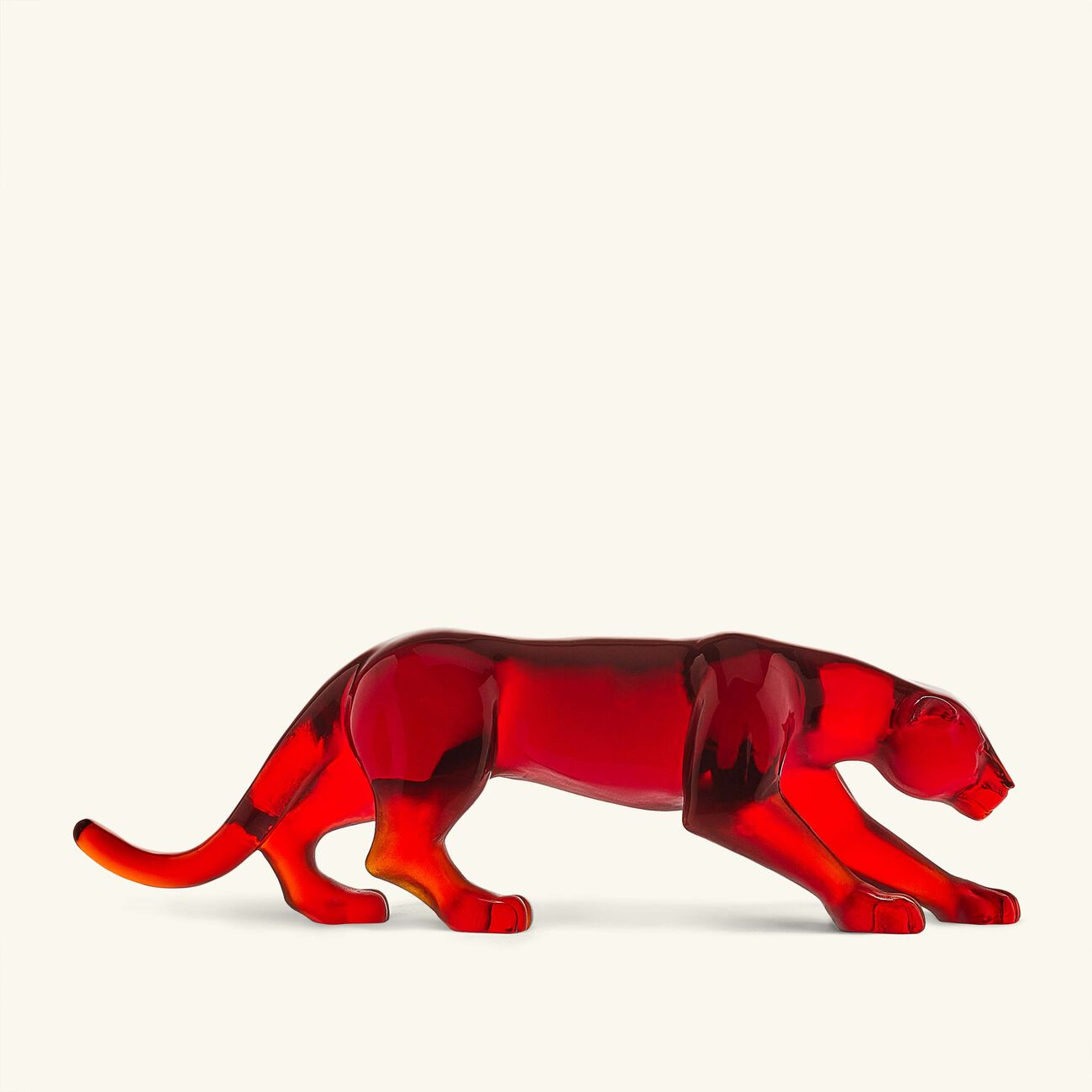 daum panther figurine mini amber