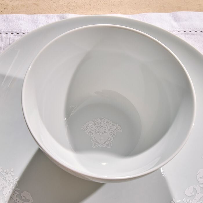 Barocco'92 Bianco Bowl Round White 15cm versace barocco 92 bianco bowl round white 15cm