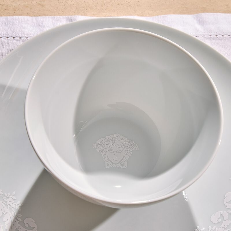 Barocco'92 Bianco Bowl Round White 15cm versace barocco 92 bianco bowl round white 15cm