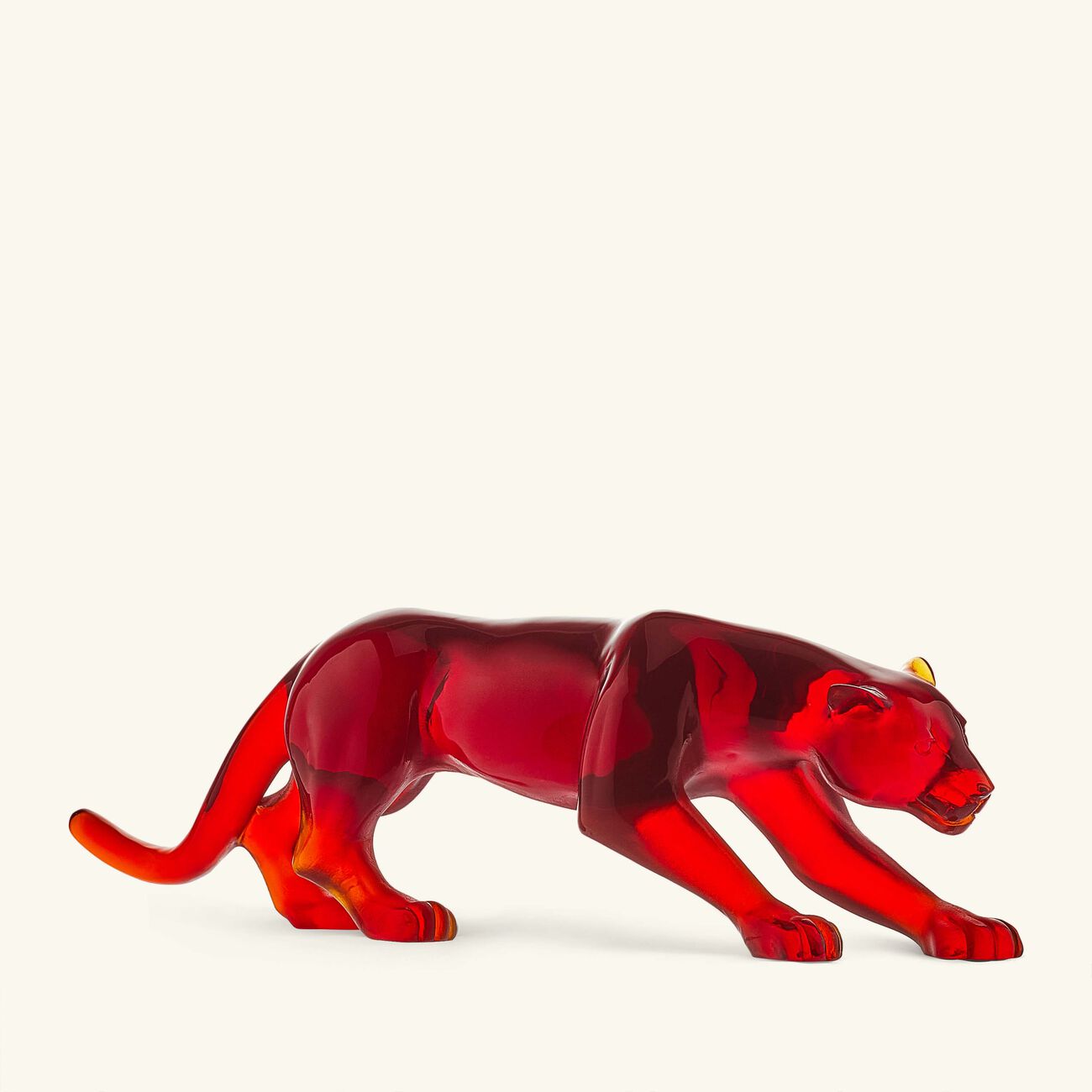 daum panther figurine mini amber