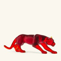 daum panther figurine mini amber