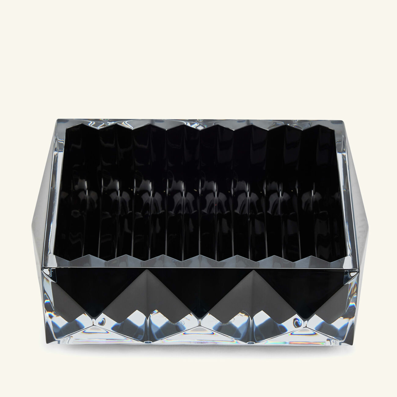 baccarat louxor tray rectangular small black