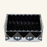 baccarat louxor tray rectangular small black