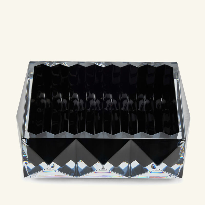 baccarat louxor tray rectangular small black