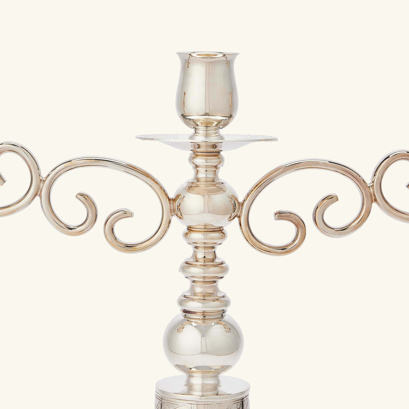 christofle jardin d eden candelabra silver plated 3 candles
