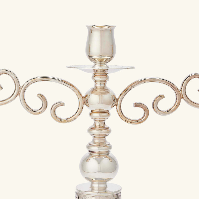 christofle jardin d eden candelabra silver plated 3 candles