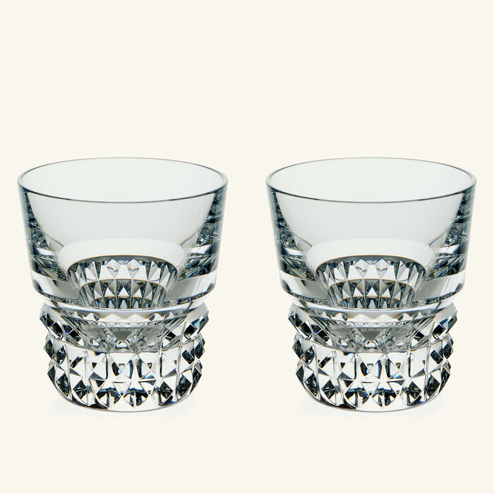 baccarat louxor tumbler glass clear set of 2