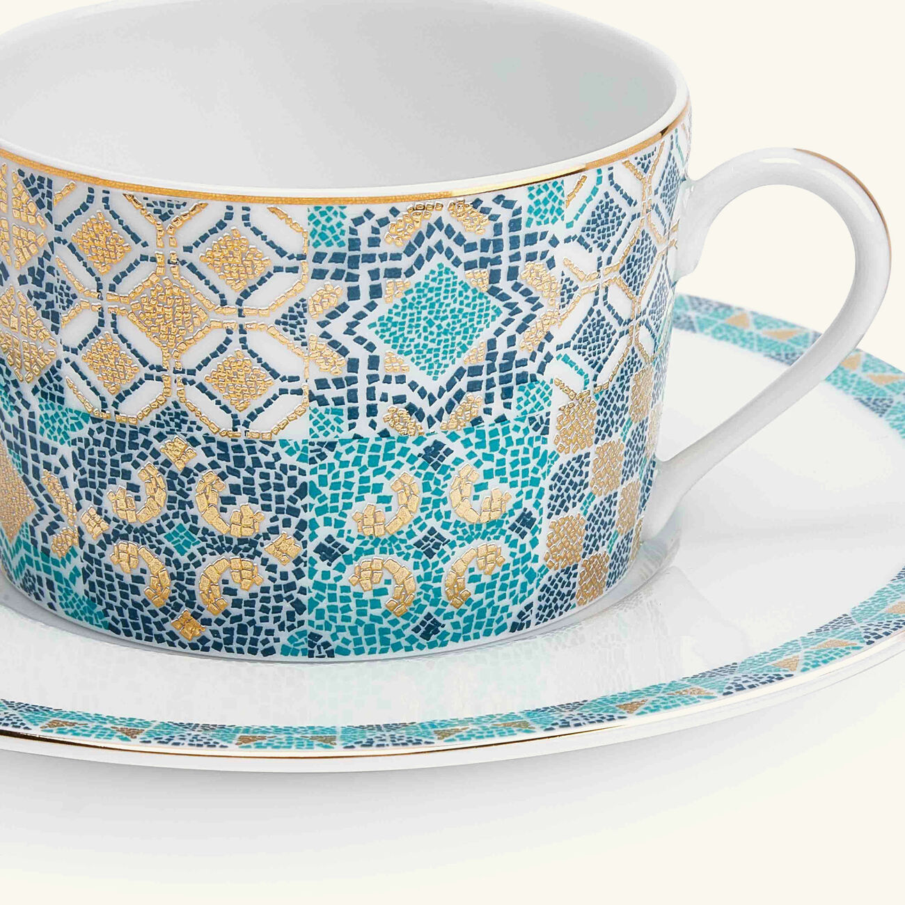 haviland portofino tea cup   saucer blue set of 4