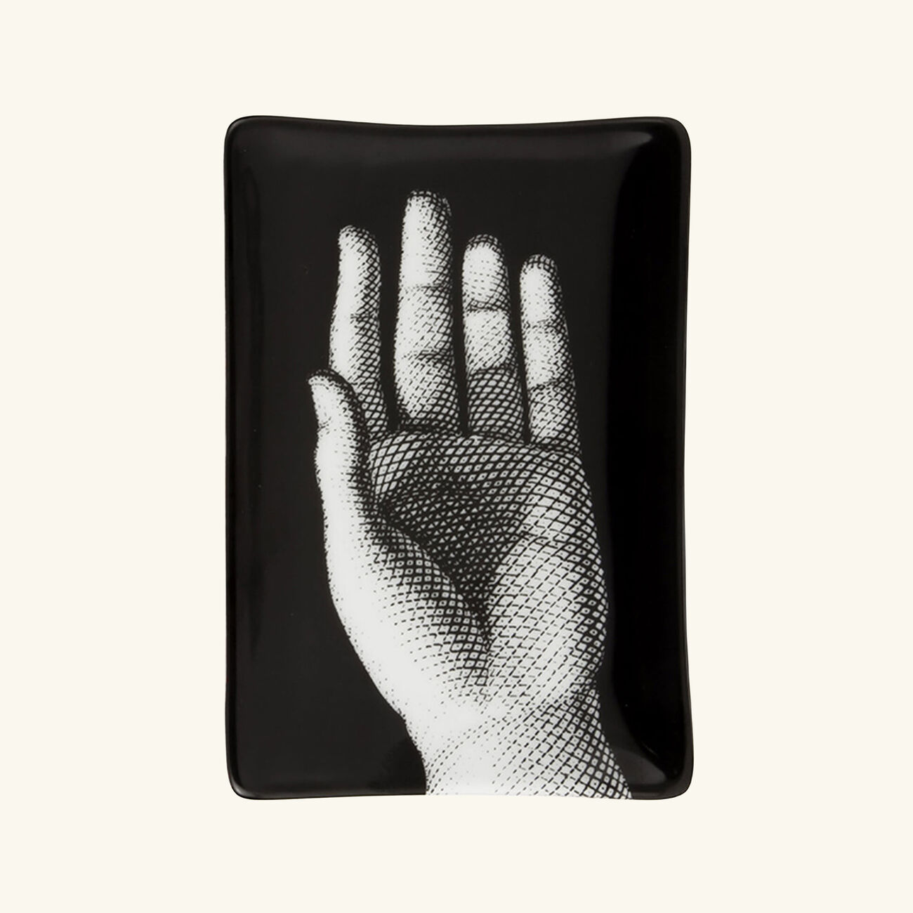 fornasetti mano ashtray rectangular small black