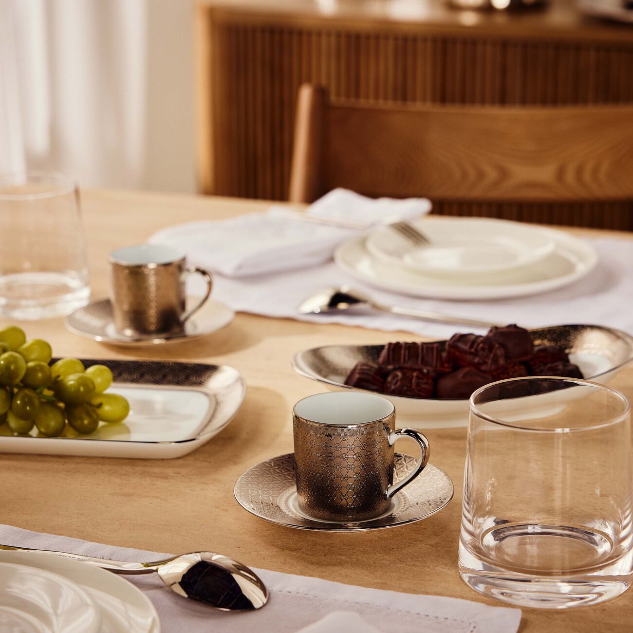 Divine Coffee Cup & Saucer White Set Of 4 bernardaud divine coffee cup saucer white set of 4