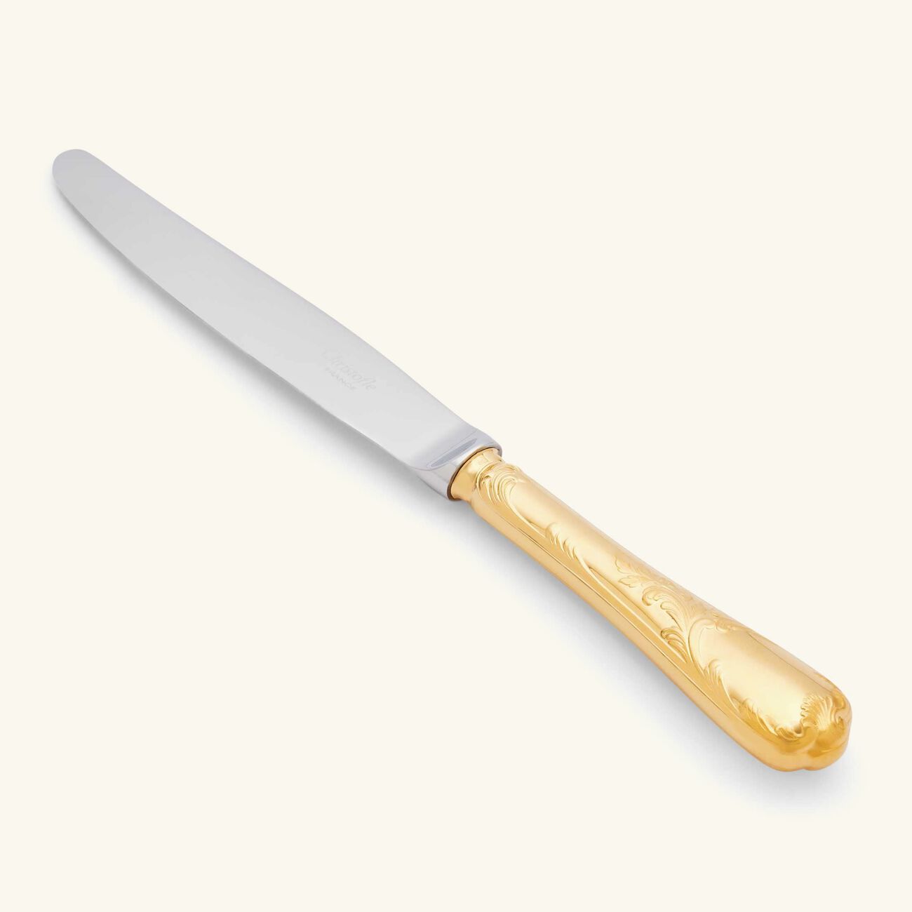 christofle marly dinner knife gold
