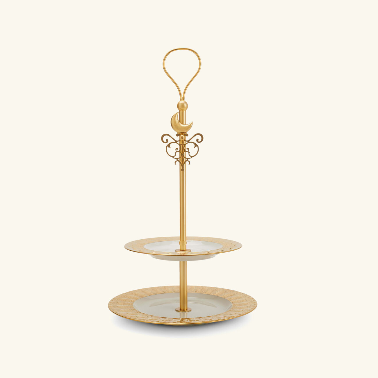 villari peacock extravaganza cake stand gold