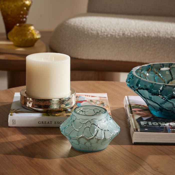 مزهرية تيرامينيرال كالديرا فوتيف الدائرية الصغيرة باللون الأزرق لاليك مزهرية تيرامينيرال كالديرا فوتيف الدائرية الصغيرة باللون الأزرق