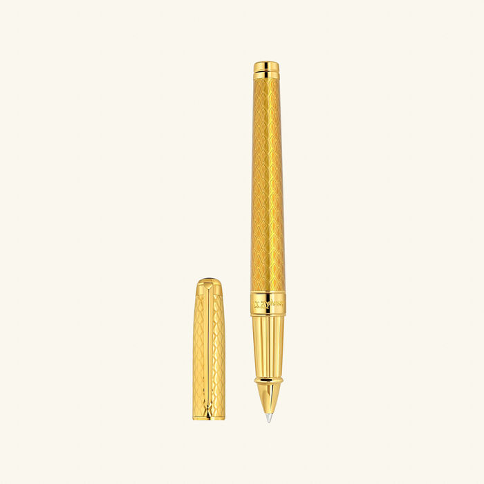 st dupont line d eternity honey rollerball pen gold