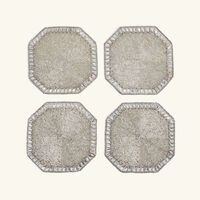 Louxor Coaster Silver Set Of 4 kim seybert louxor coaster silver set of 4