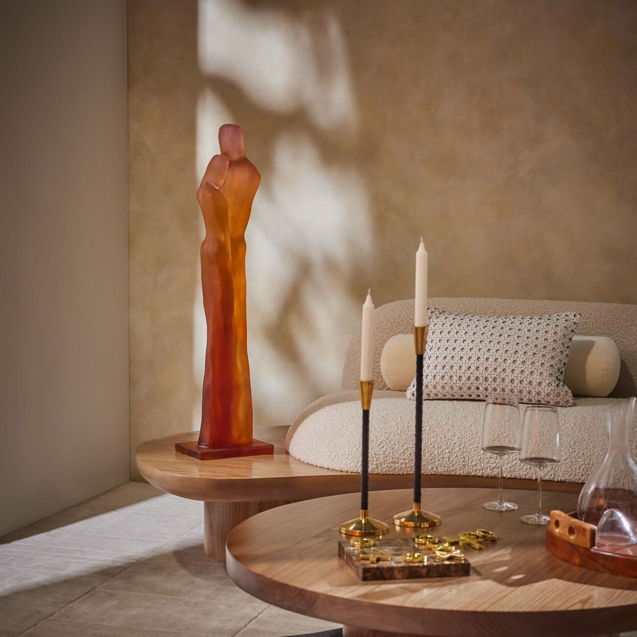 daum le retour sculpture medium orange limited edition