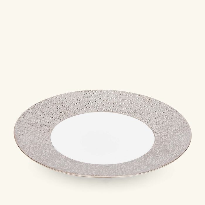 bernardaud ecume salad plate round silver 21cm