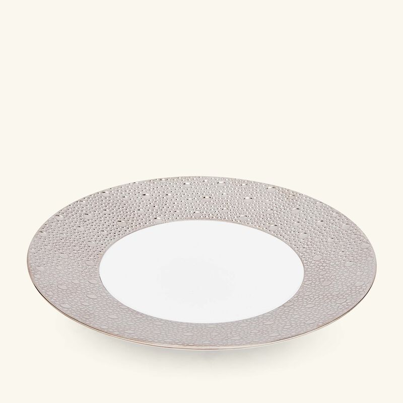 bernardaud ecume salad plate round silver 21cm