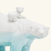 lladro underwater mummy bear and babies sculpture medium white
