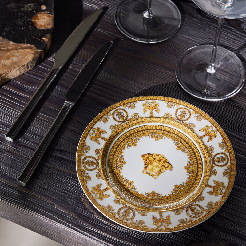 versace i love baroque bianco dinner plate round white 18cm